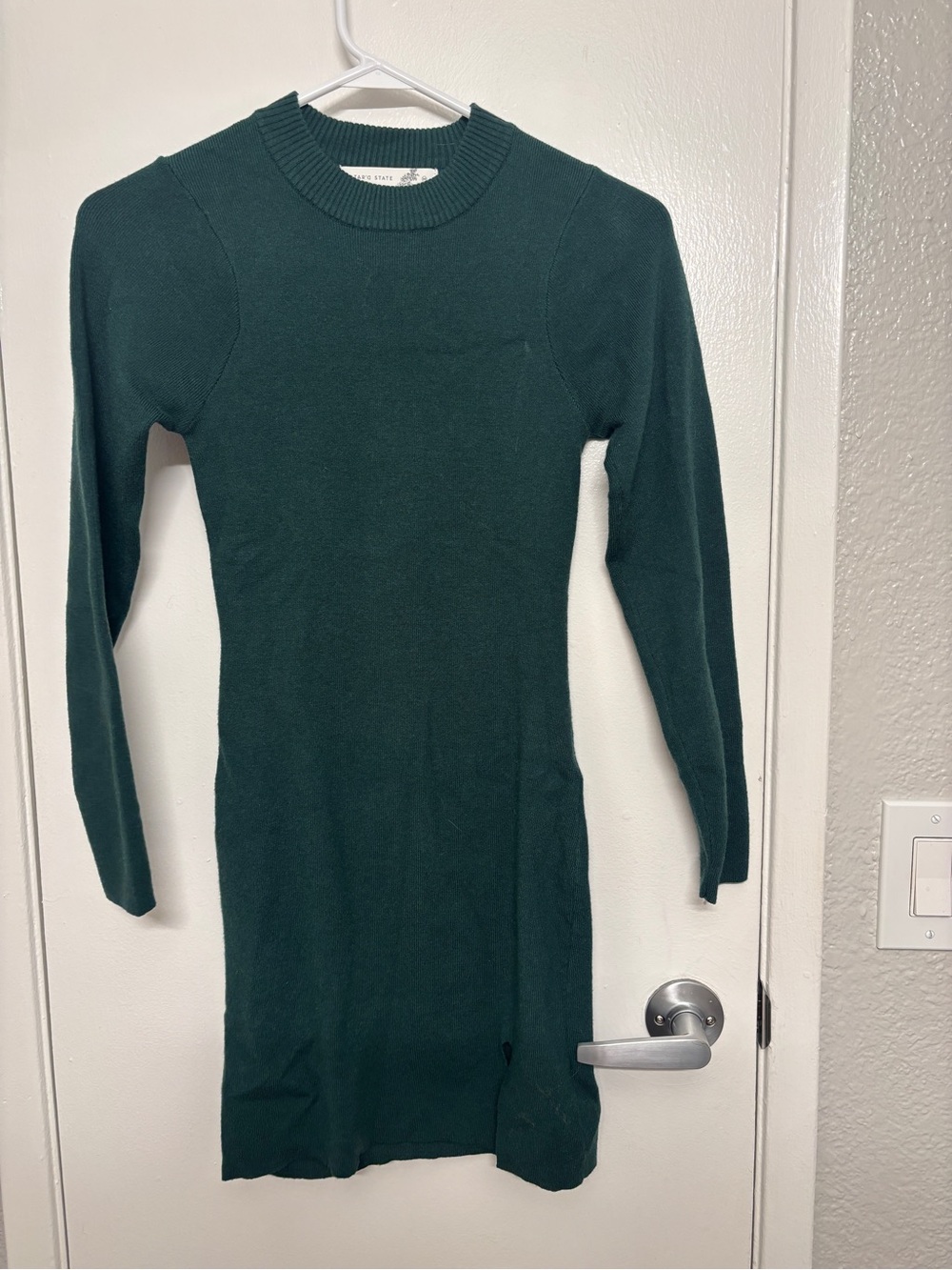 Altar'd State Dark Teal Long Sleeve Knit Dress
